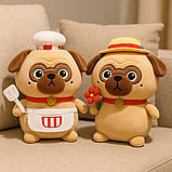 М'яка іграшка плюшева, Мопс, 23см, РАНДОМ / Плюшева іграшка / Іграшка обіймашка / Дитяча іграшка, фото 6