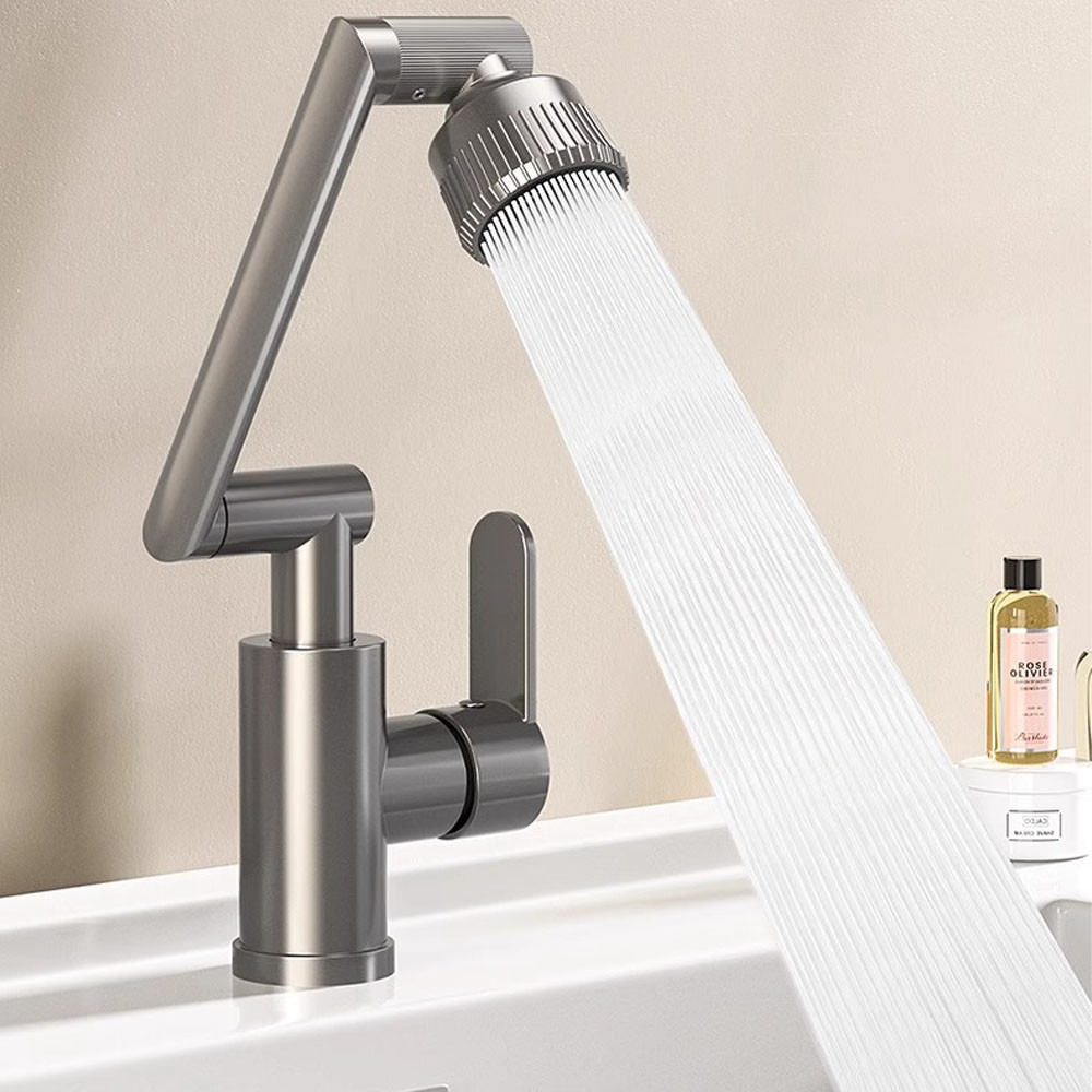 Поворотний змішувач-трансформер з аератором 360°, Faucet, Графіт / Кран для кухні / Змішувач для ванної, фото 1