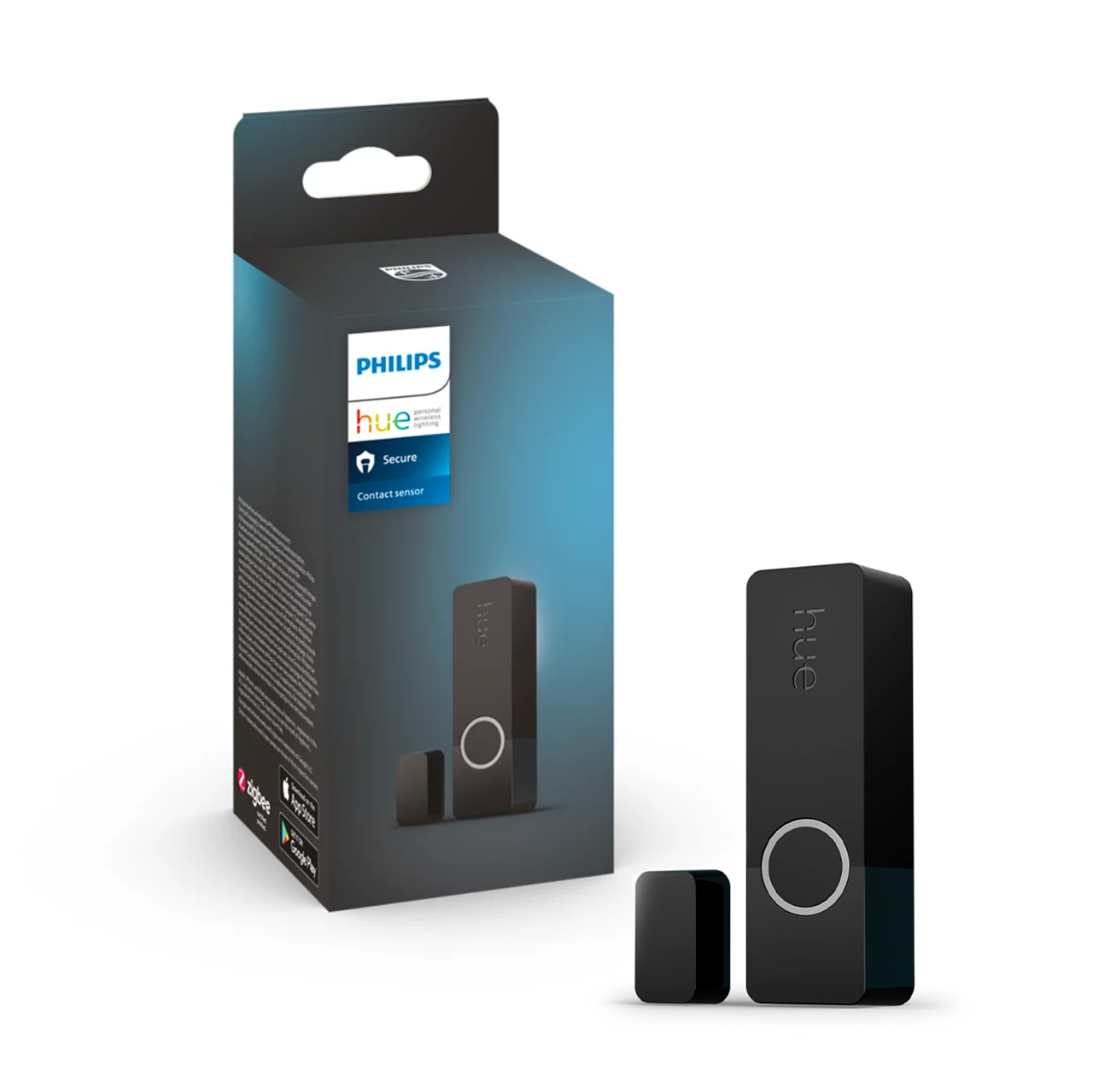 Датчики відкриття дверей і вікон Philips Hue Secure contact sensor Apple HomeKit ZigBee (Чорний), фото 1