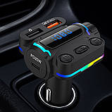 Автомобільний FM модулятор з дисплеєм, Bluetooth, Aerbes AB-CZ04 / FM-трансмітер в машину / ФМ модулятор в авто, фото 2