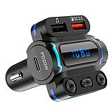 Автомобільний FM модулятор з дисплеєм, Bluetooth, Aerbes AB-CZ04 / FM-трансмітер в машину / ФМ модулятор в авто, фото 4