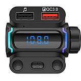 Автомобільний FM модулятор з дисплеєм, Bluetooth, Aerbes AB-CZ04 / FM-трансмітер в машину / ФМ модулятор в авто, фото 6