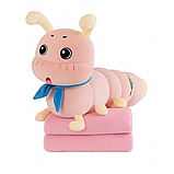 Мʼяка іграшка-плед гусениця 110*140 см, FA68 / Іграшка з пледом / Плюшева гусениця / Іграшка-подушка, фото 3