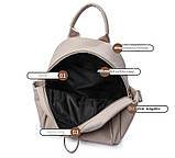 Рюкзак дівчина м'який штучний шкіра Модний новий фасон Міський рюкзак стильний тільки опт, фото 8