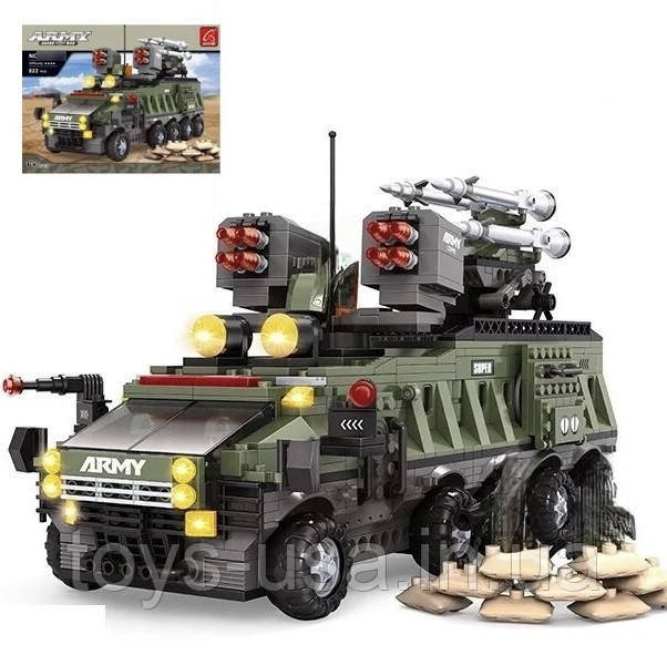 Конструктор військова машина "Зенітна установка" AUSINI KEYIXING (822 деталі) арт. 22704, фото 1