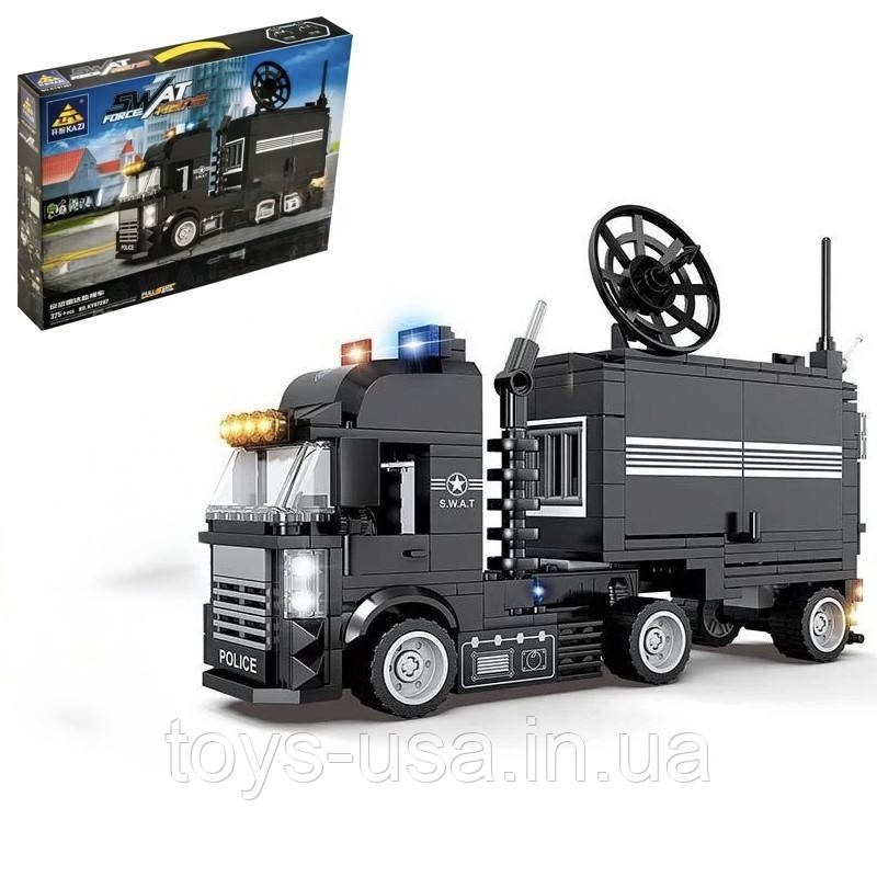 Конструктор TM Kazi "Поліцейська вантажівка" SWAT (375 деталей) арт. 67287, фото 1