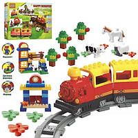 Конструктор для малюків "Ферма з залізницею" JIXIN (110 деталей) арт. 6188 A