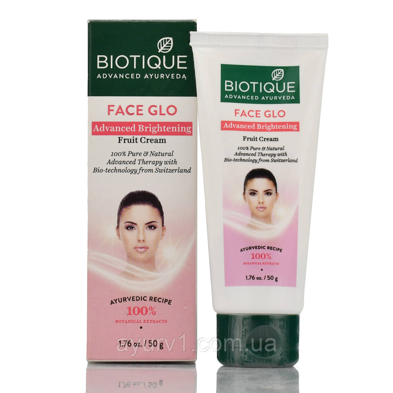 Освітлюючий крем з фруктовими екстрактами Biotique Face Glo Advanced Brightening Fruit Cream 50 г