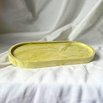 Підставка гіпсова овальна-3 мармур оливка 11,1х23,5х1,6 см