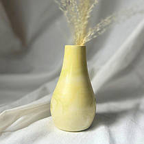 Ваза гіпсова "Крапля" мармур оливка 12,5х5,5 см