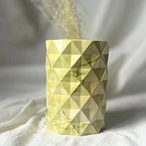 Ваза гіпсова геометрична мармур оливка 10х7 см