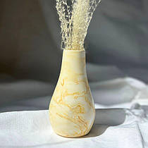 Ваза гіпсова "Крапля" мармур пісочний 12,5х5,5 см