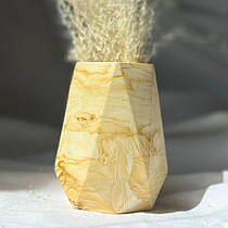 Ваза гіпсова "Грані" мармур пісочний 10х5,5 см