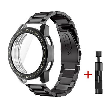 Комплект для годинника Xiaomi Watch S1 Active чорний (чохол + ремінець Rolex design 22 мм)