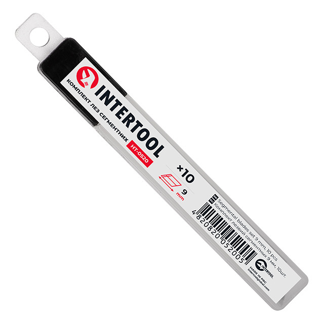Комплект лез сегментніх 9 мм, 10 шт. INTERTOOL HT-0520, фото 1