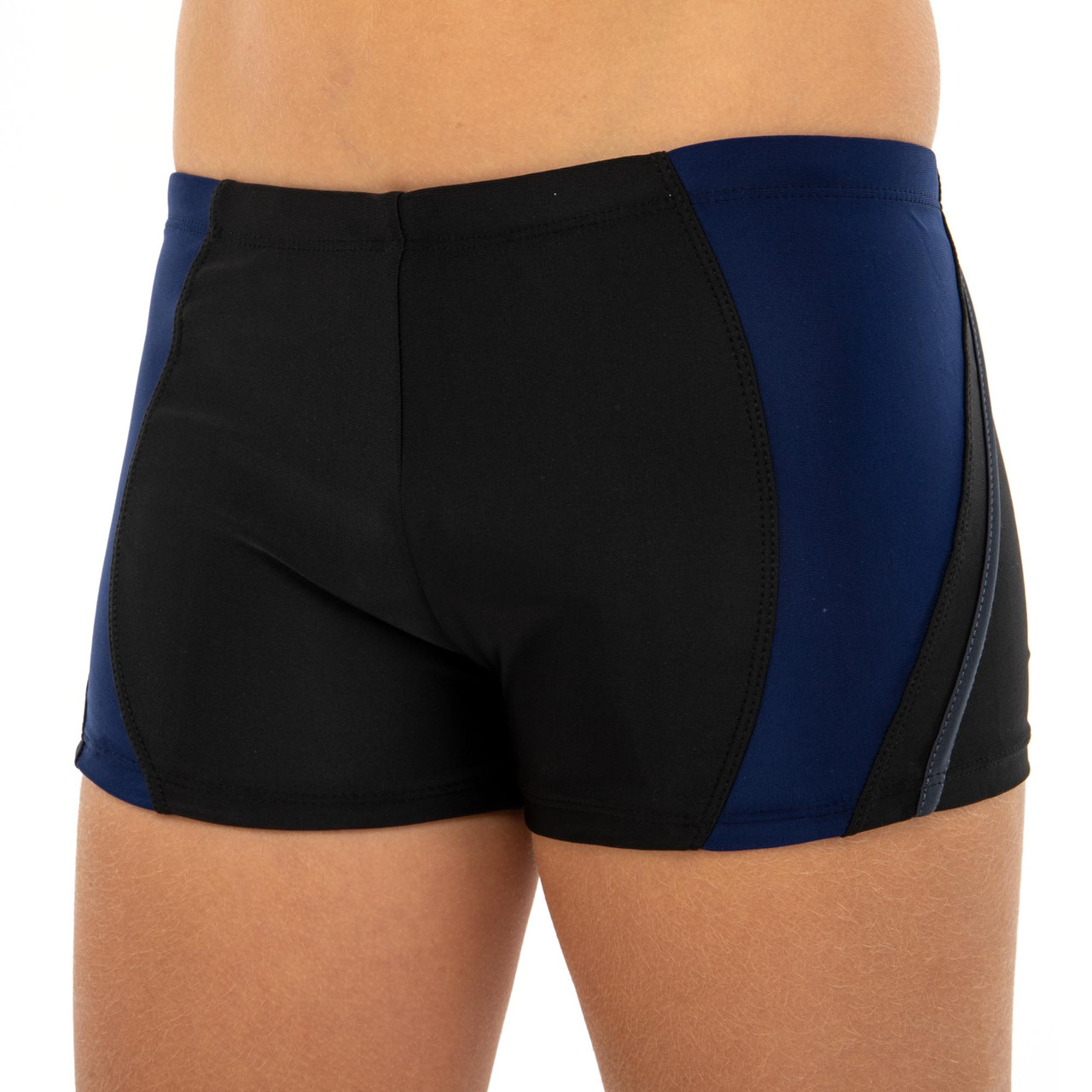 Плавки боксери для хлопчиків для плавання вік 6-10років Чорно-темно-синій PL-2548-DBL    6, фото 1