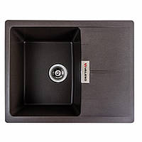 Гранитная мойка для кухни VALESO 6250 ZIRKONE матовая Темная скала