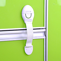 Замок безпеки для дітей на меблі гнучкий білий 20 см