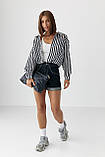 Класична сорочка у смужку - чорний цвет, ONE SIZE (є розміри), фото 3