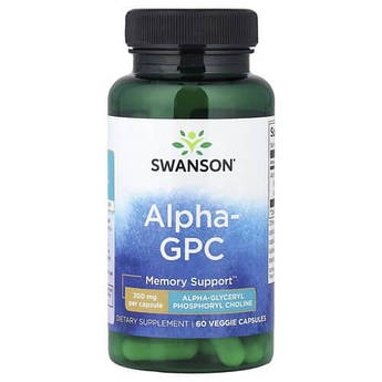 Swanson Alpha GPC 300 mg 60 рослинних капсул