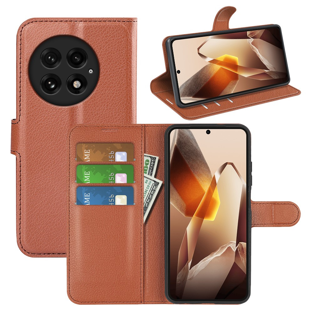 Чохол-книжка Litchie Wallet для OnePlus 13 Brown, фото 1