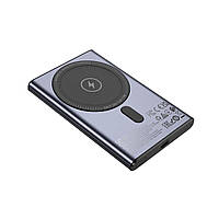 Зовнішній акумулятор HOCO Q32 Bird PD20W wireless magnetic power bank(5000mAh) Metal Gray