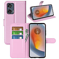 Чохол-книжка Litchie Wallet для Motorola Edge 50 Fusion Light Pink