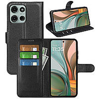 Чохол-книжка Litchie Wallet для Motorola G75 Black