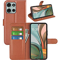 Чохол-книжка Litchie Wallet для Motorola G75 Brown