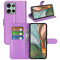 Чохол-книжка Litchie Wallet для Motorola G75 Violet