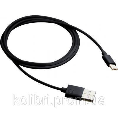 Дата кабель USB 2.0 AM to Type-C 1.0m black Canyon CNE-USBC1B kolibri, фото 1