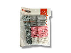 Прищіпки 16шт пластикова мотузка 5м №7516 ТМ PRC