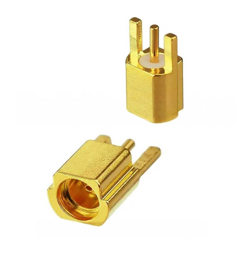 Конектор MMCX-Female під пайку, для кріплення на плати, 2.3мм між кріпленнями маси