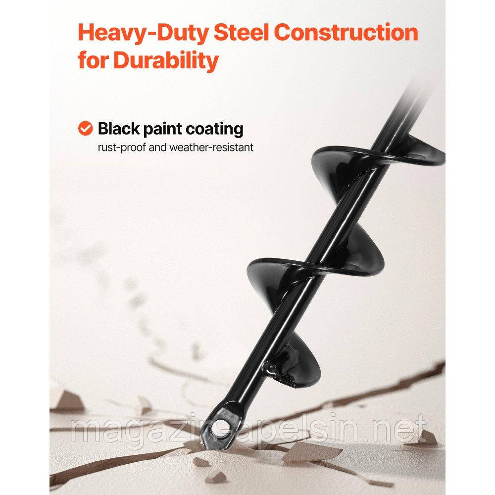 Бур для земляних стовпів VEVOR Бур для земляних отворів Садовий бур для свердлильної машини 4x22 см