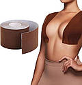 Кінезіо тейп стрічка для грудей Boob Tape 5*500 см Brown, фото 3