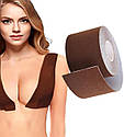 Кінезіо тейп стрічка для грудей Boob Tape 5*500 см Brown, фото 6