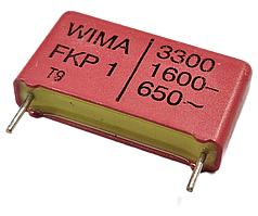 FKP1 WIMA  3300pF-1600VDC  (650VAC) (± 5%) P: 22,5mm. Поліпропіленовий  конденсатор
