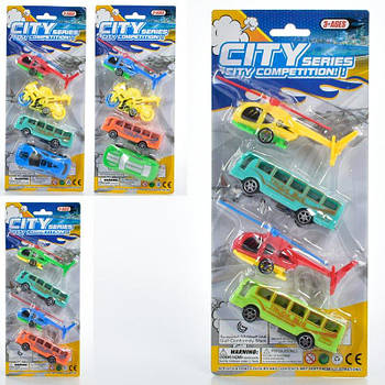 Ігровий набір машинок 4шт L778-8-10 G-Rich