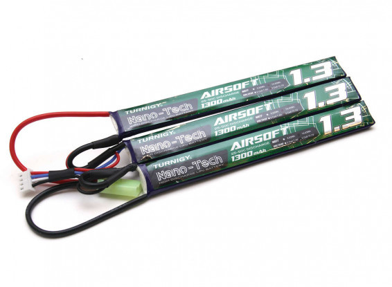 Акумулятор Turnigy LiPo 11.1v 1300mAh 25~50C Nunchuk Mini-Tamiya, 122 г, 167×7×18 мм, фото 1