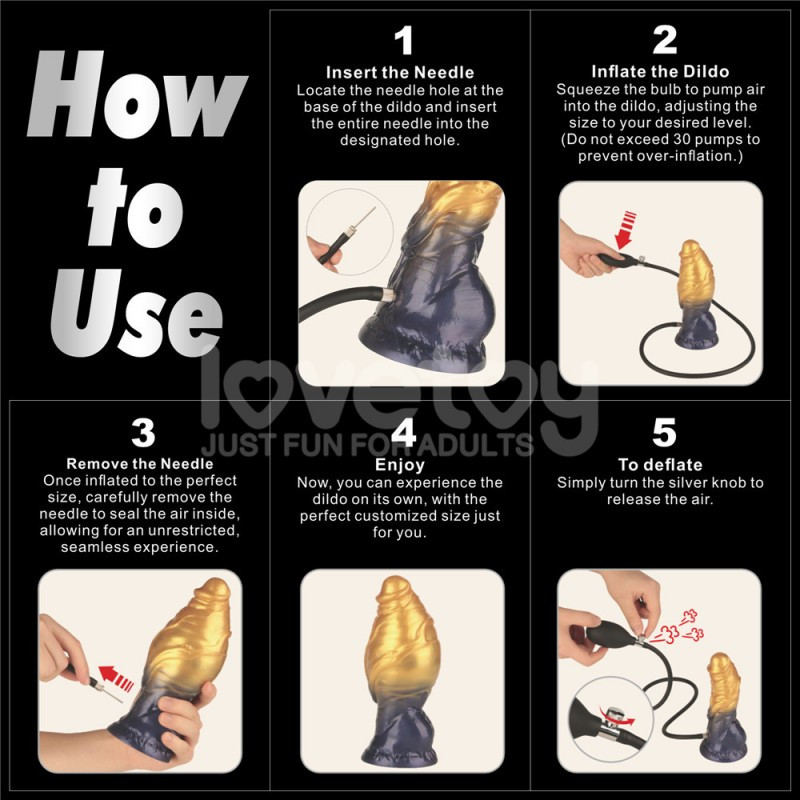 Інструкція з використання надувного ділдо 19 см