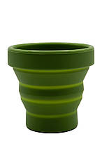 Стакан складаний TRAMP силіконовий з кришкою 180мл UTRC-083, Оливковий