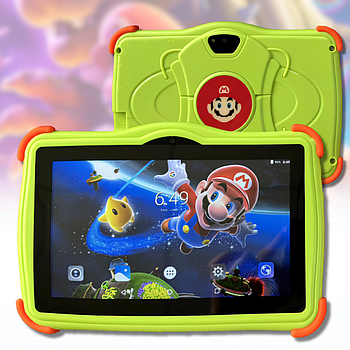Дитячий планшет 7 дюймів із прогумованим корпусом і підставкою 1/16 ГБ Android Kidiby K85