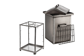 Коптильня вертикальна зі звичайного металу, 1,5 мм, фото 2