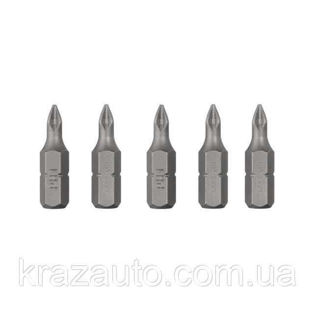 Комплект викруткових насадок PH1 1/4"*25 мм, ACR, S2, пак. 5шт., STORM INTERTOOL VT-0206, фото 1
