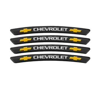Металеві наклейки на диск авто з логотипом Chevrolet, чорні