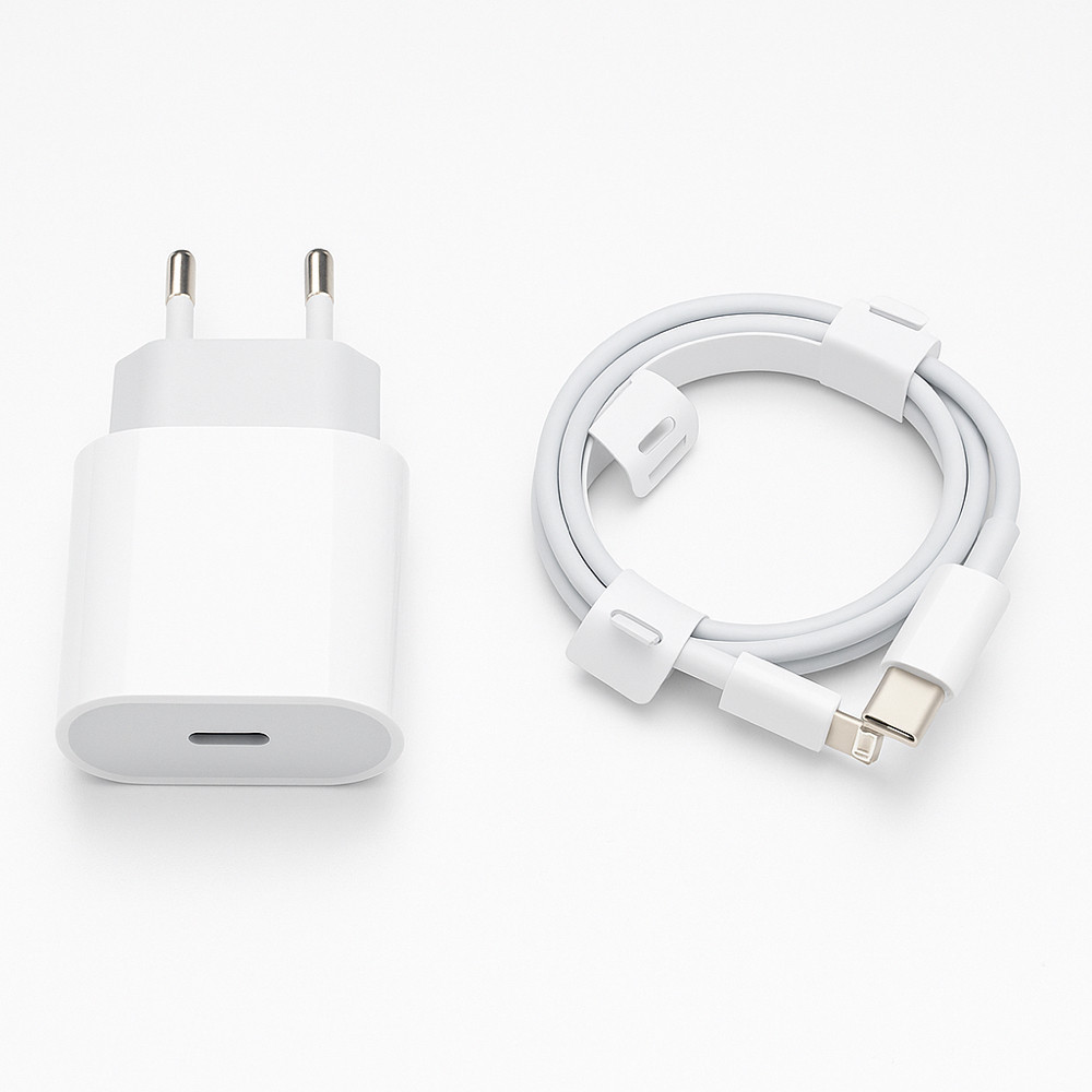 Блок зарядки 20W + кабель USB-C to Lightning 1 м для iPhone/iPad, фото 1