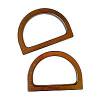 Комплект ручок для сумки дерев'яних Півкільце 12 см Коричневі