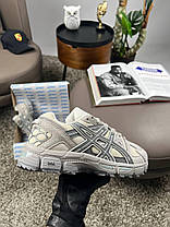 Жіночі кросівки Asics Gel Kahana 8 S Beige Grey Асікс Гель Кахана 8 бежеві з сірим шкіра текстиль демісезонні, фото 2
