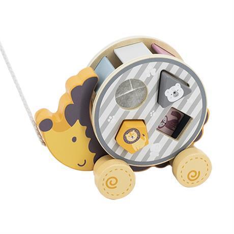 Дерев'яна каталка-сортер PolarB Їжачок, що розвиває дерев'яна каталка-сортер Їжачок від Viga Toys, фото 1