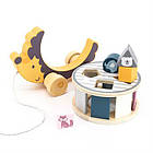 Дерев'яна каталка-сортер PolarB Їжачок, що розвиває дерев'яна каталка-сортер Їжачок від Viga Toys, фото 4